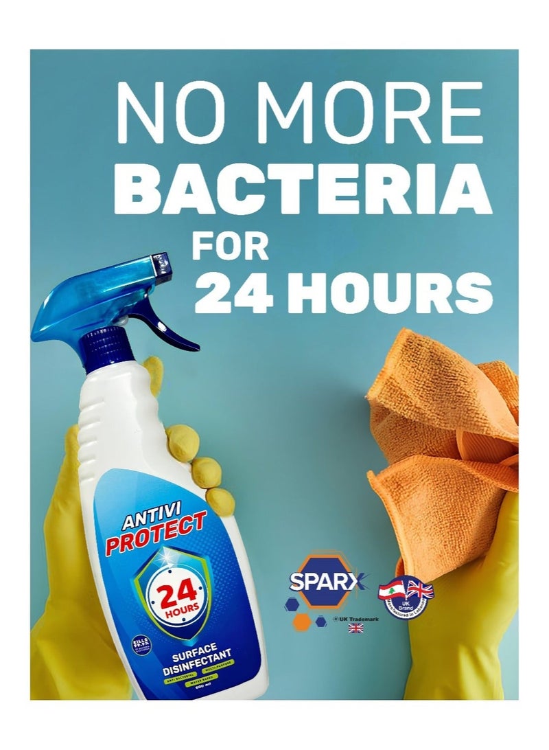 sparx Antivi Protect Surface Disinfectant Spray Anti Bacterial 600 ML - Image 2